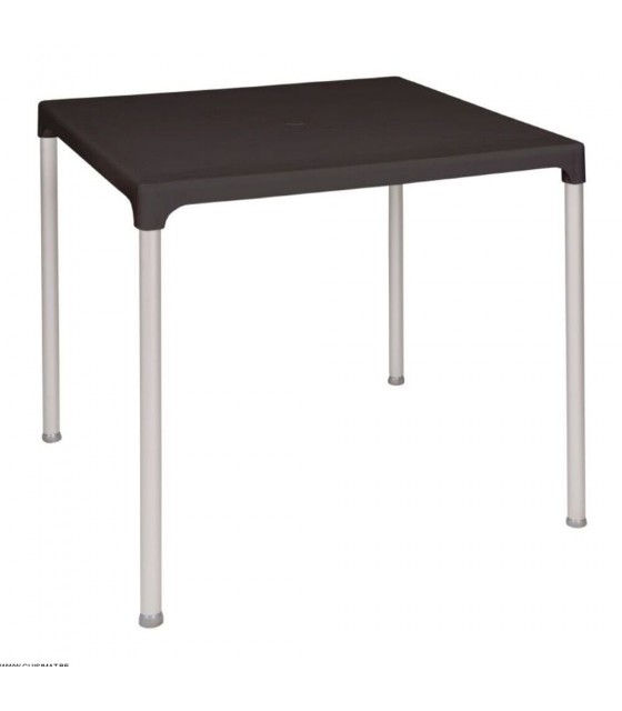 TABLE BISTRO CARREE NOIRE 75*75CM dans TABLE EN ALUMINIUM ET INOX