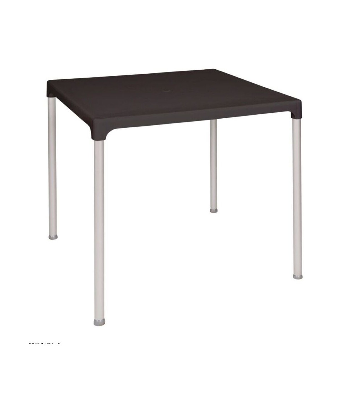 TABLE BISTRO CARREE NOIRE 75*75CM dans TABLE EN ALUMINIUM ET INOX