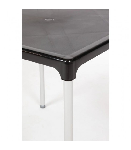 TABLE BISTRO CARREE NOIRE 75*75CM dans TABLE EN ALUMINIUM ET INOX