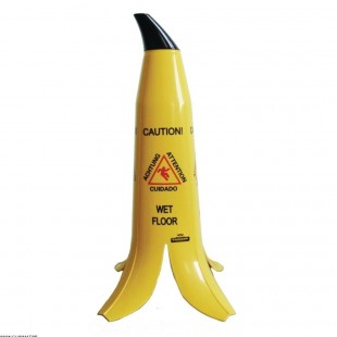 CONE D'AVERTISSEMENT SOL GLISSANT BANANE GEANTE dans SIGNALISATION