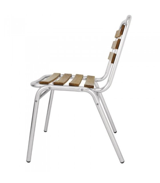 CHAISE BISTRO FRENE ET ALUMINIUM 4 PIECES dans CHAISES