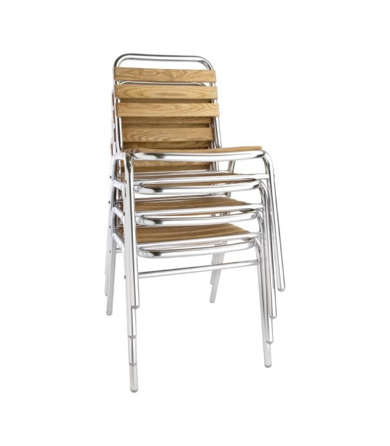 CHAISE BISTRO FRENE ET ALUMINIUM 4 PIECES dans CHAISES