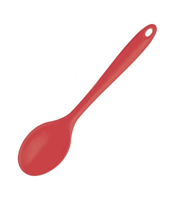 CUILLERE EN SILICONE ROUGE 27CM dans USTENSILES DE SERVICE