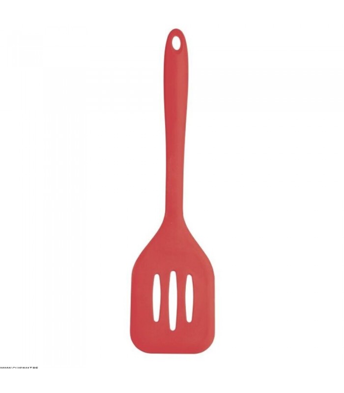 SPATULE AJOUREE FLEXIBLE EN SILICONE ROUGE 31CM dans USTENSILES DE SERVICE