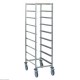 CHARIOT POUR CASIERS DE LAVAGE 500*500MM 8 NIVEAUX TOURNUS