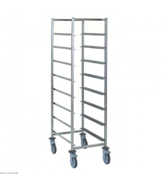 CHARIOT POUR CASIERS DE LAVAGE 500*500MM 8 NIVEAUX TOURNUS dans CHARIOT DE DEBARRASSAGE