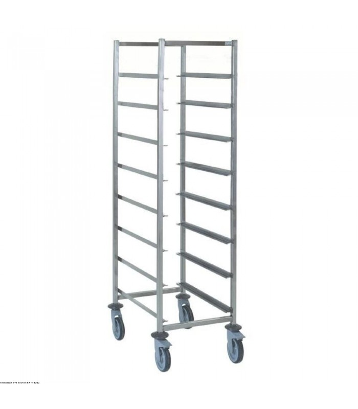 CHARIOT POUR CASIERS DE LAVAGE 500*500MM 8 NIVEAUX TOURNUS dans CHARIOT DE DEBARRASSAGE