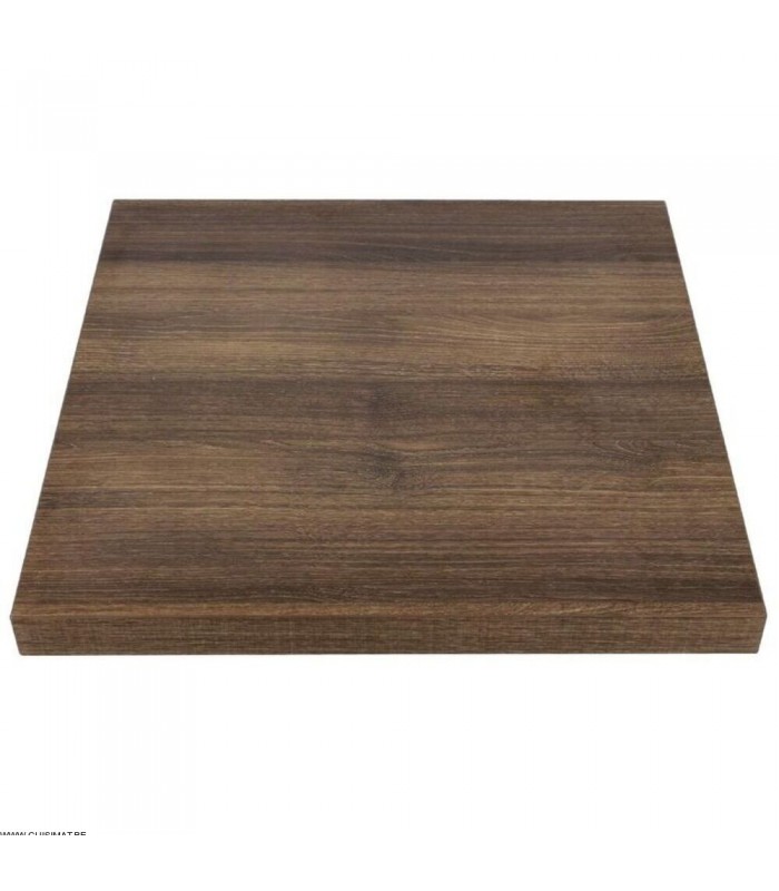 PLATEAU DE TABLE CARRE 60CM EPAISSEUR 48MM EFFET CHENE RUSTIQUE dans TABLE EN KIT