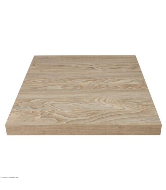 PLATEAU DE TABLE CARRE 70CM EPAISSEUR 48MM EFFET BOIS CLAIR dans TABLE EN KIT