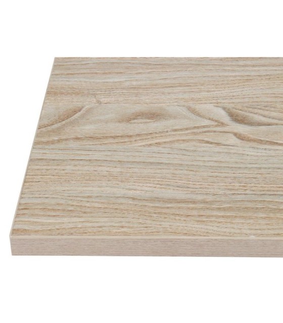 PLATEAU DE TABLE CARRE 60CM EPAISSEUR 48MM EFFET BOIS CLAIR dans TABLE EN KIT