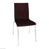 CHAISE DOSSIER CARRE COULEUR MARRON FONCE 4 PIECES dans CHAISES