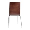 CHAISE DOSSIER CARRE COULEUR MARRON FONCE 4 PIECES dans CHAISES