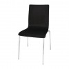 CHAISE DOSSIER CARRE COULEUR NOIRE 4 PIECES dans CHAISES