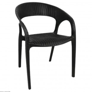 FAUTEUIL EN ROTIN PP NOIR 4 PIECES dans FAUTEUIL