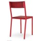 CHAISE METAL COULEUR ROUGE DISCO
