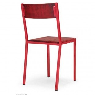 CHAISE METAL COULEUR ROUGE...