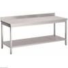 TABLE INOX AVEC SOUS-TABLETTE ET DOSSERET 100X60CM CUISIMAT dans TABLES INOX