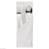 SERVIETTES BLANCHES EN POLYESTER OCCASIONS 10 PIECES MITRE COMFORT dans SERVIETTES