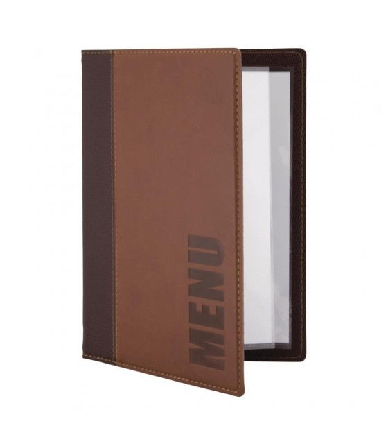 PORTE-MENU TRENDY A5 BRUN SECURIT dans CARTES ET MENUS