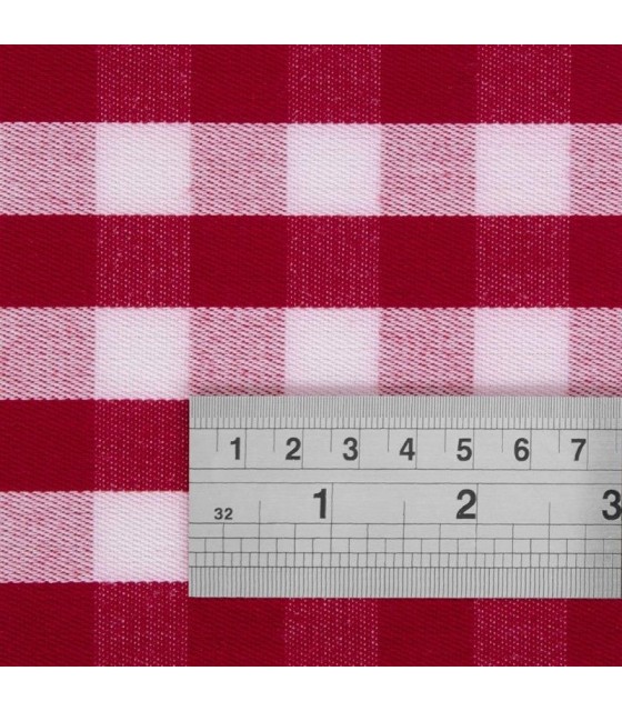 NAPPE CARREE A CARREAUX ROUGES EN POLYESTER GINGHAM 1320 X 1320MM MITRE CONFORT dans NAPPE