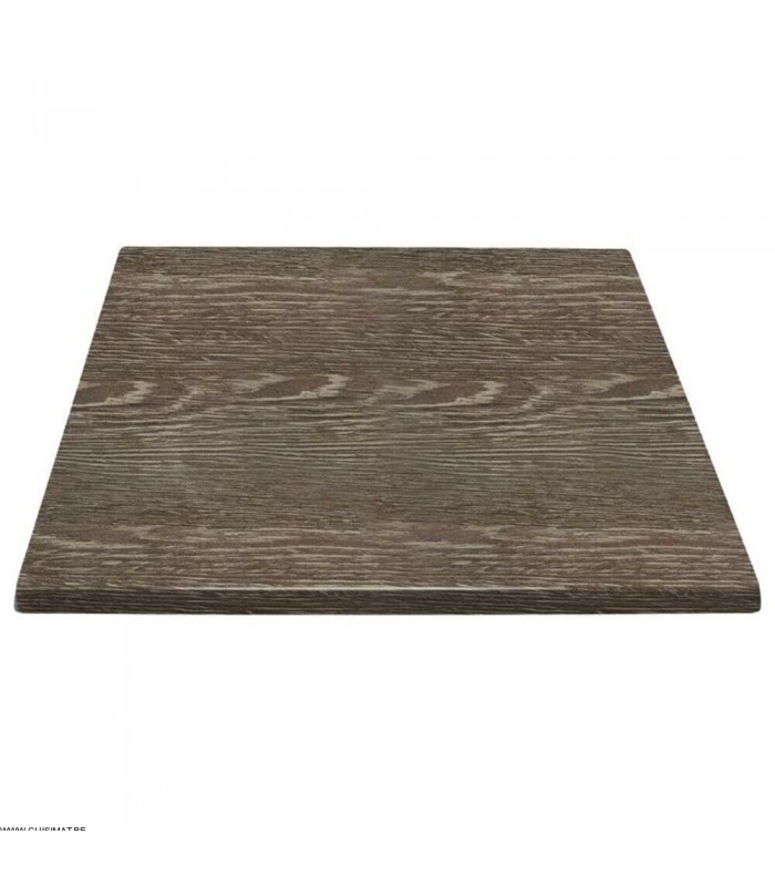 PLATEAU DE TABLE CARRE EFFET BOIS VIEILLI 700MM dans TABLE EN KIT