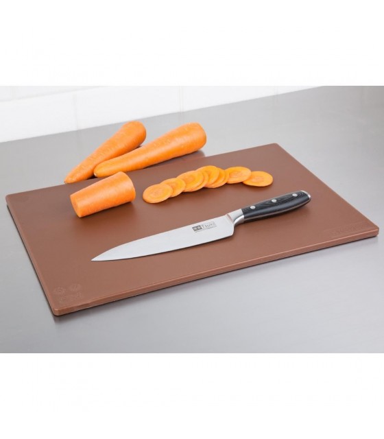 PLANCHE A DECOUPER ANTIBACTERIENNE BASSE DENSITE MARRON 450X300X10MM dans PLANCHES A DECOUPER