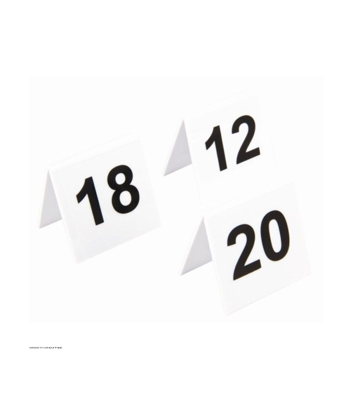 NUMEROS DE TABLE EN PLASTIQUE 11-20 CUISIMAT dans SUPPORTS DE PRESENTATION