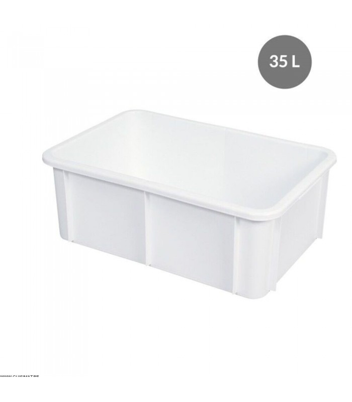 BAC RECTANGULAIRE 35Lt BLANC GILAC dans BAC DE TRANSPORT