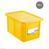 BAC RECTANGULAIRE 55L+ COUVERCLE JAUNE GILAC dans BAC DE TRANSPORT