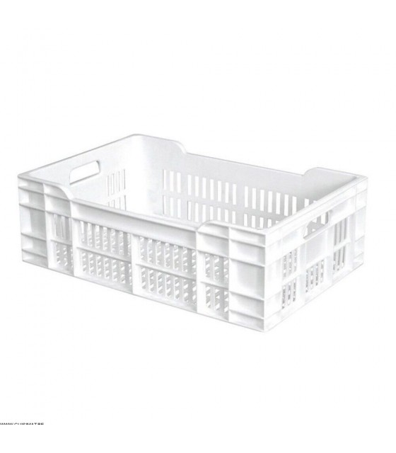 CAISSE 600X400 AJOUREE 40LT BLANC GILAC dans BAC DE TRANSPORT