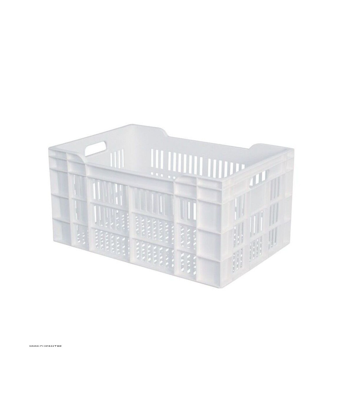 CAISSE 600X400 AJOUREE 60LT BLANC GILAC dans BAC DE TRANSPORT