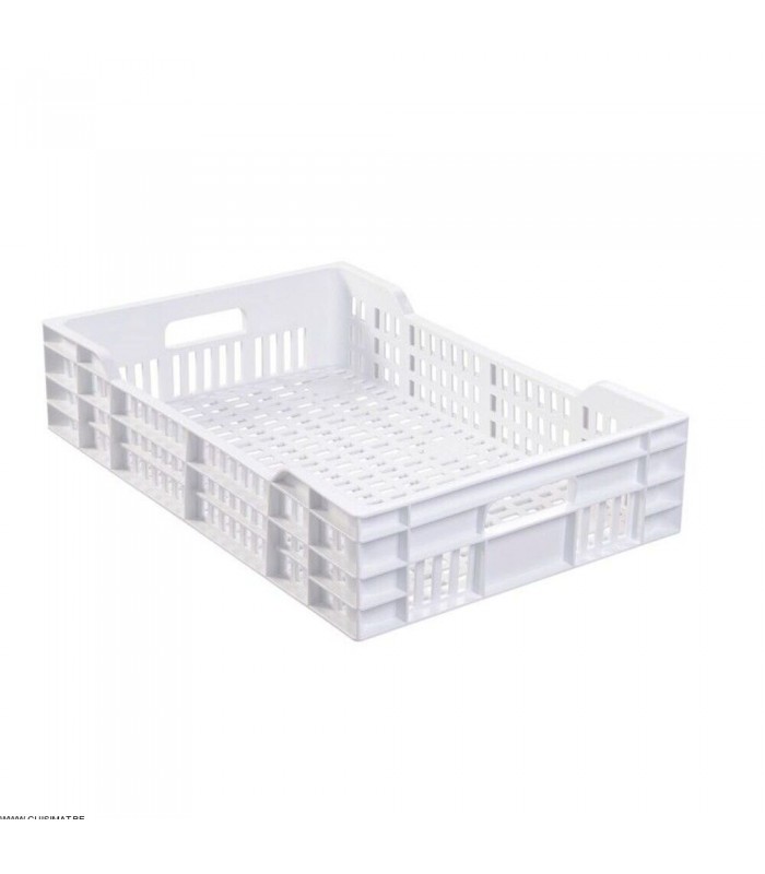 CAISSE 600X400 AJOUREE 25LT BLANC GILAC dans BAC DE TRANSPORT