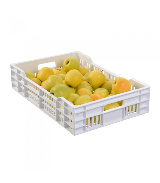 CAISSE 600X400 AJOUREE 25LT BLANC GILAC dans BAC DE TRANSPORT