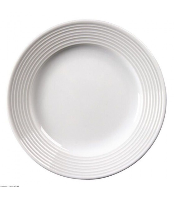 ASSIETTE A BORD LARGE Ø 20 CM PRIX PAR 12 PCS  OLYMPIA LINEAR PORCELAINE dans OLYMPIA