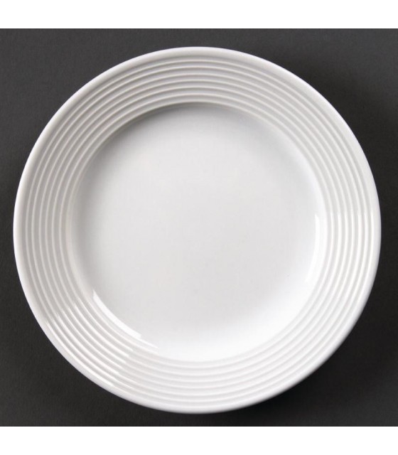 ASSIETTE A BORD LARGE Ø 20 CM PRIX PAR 12 PCS  OLYMPIA LINEAR PORCELAINE dans OLYMPIA