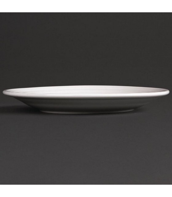 ASSIETTE A BORD LARGE Ø 20 CM PRIX PAR 12 PCS  OLYMPIA LINEAR PORCELAINE dans OLYMPIA