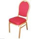 CHAISE DE BANQUET A MOTIF AU DOSSIER ARRONDI - ROUGE - 4 PIECES