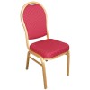 CHAISE DE BANQUET A MOTIF AU DOSSIER ARRONDI - ROUGE - 4 PIECES dans CHAISES