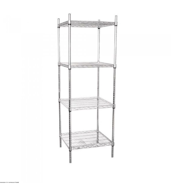 TOUR DE RANGEMENT 4 NIVEAUX 183X61X61CM CUISIMAT dans ETAGERE CHAMBRE FROIDE