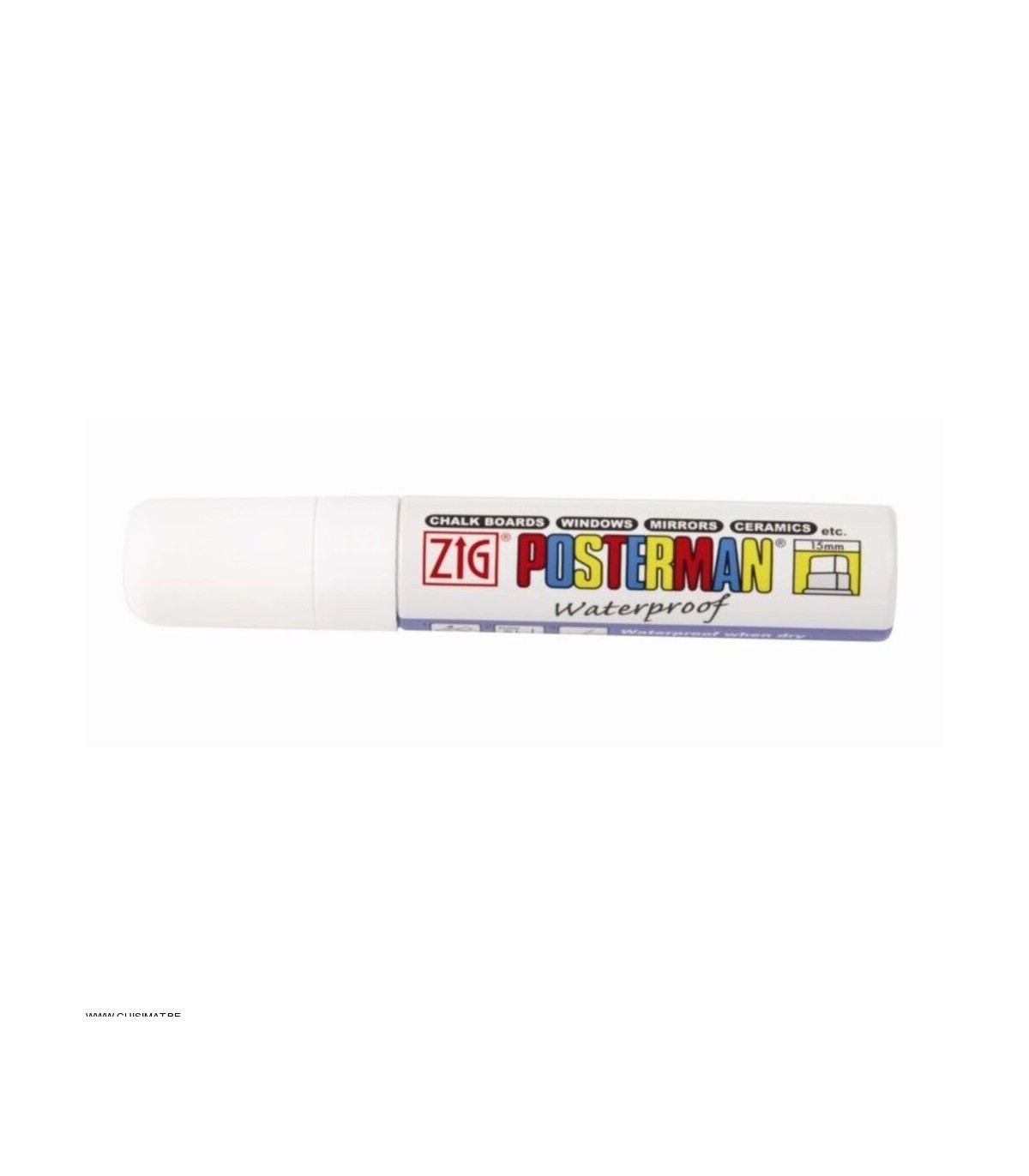 MARQUEUR ZIG POSTERMAN EXTERIEUR INTERIEUR BLANC 15MM SECURIT dans FEUTRES TABLEAUX