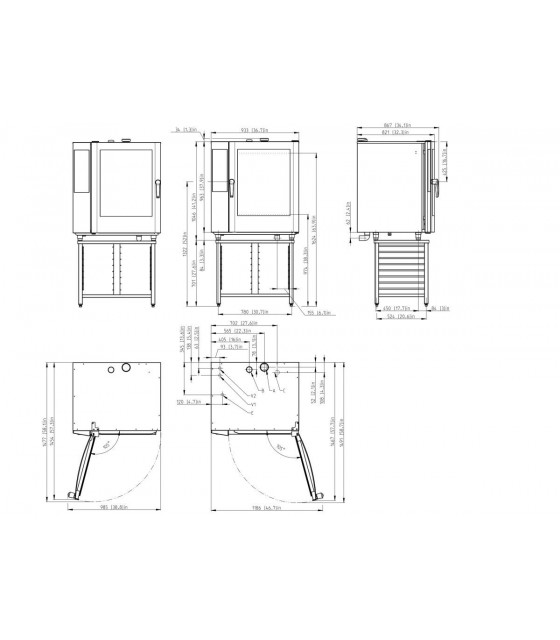 FOUR MIXTE ORANGE O 1011 i 10 X GN 1/1 + 1 NIVEAU H14-0351-IE RETIGO dans FOUR CONVECTION