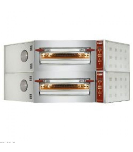 FOUR ELECTRIQUE ANGLE 2 CH. 2X 8 PIZZAS Ø350MM DIAMOND dans FOUR PIZZA