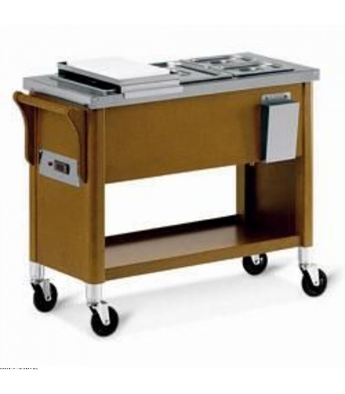 CHARIOT EN BOIS BAC BAIN MARIE 3XGN1/1 DIAMOND dans BUFFET BAIN MARIE