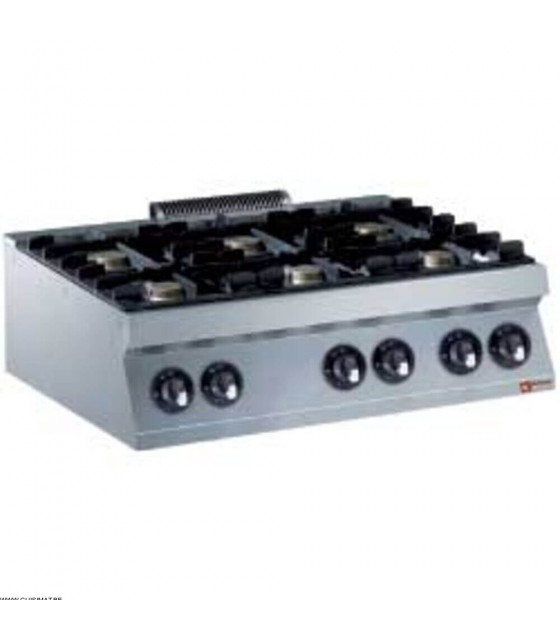 CUISINIERE 6 FEUX GAZ 6X 5,5 KW TOP DIAMOND dans GAZ