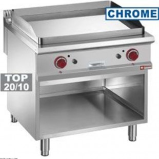 FRY TOP GAZ PLAQUE CHROMEE 2/3 LISSE 1/3 RAINUREE DIAMOND dans GRILLADE ET PLANCHA