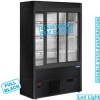 FRIGO MURAL REFRIGERE VENTILE AVEC PORTE COULISSANTE 200CM NOIR DIAMOND dans VITRINES MURALE