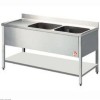 EOL  PLONGE 2 CUVES + 1 EGOUTTOIR GAUCHE 140CM AVEC SOUS TABLETTE DIAMOND dans EVIERS ET PLONGES