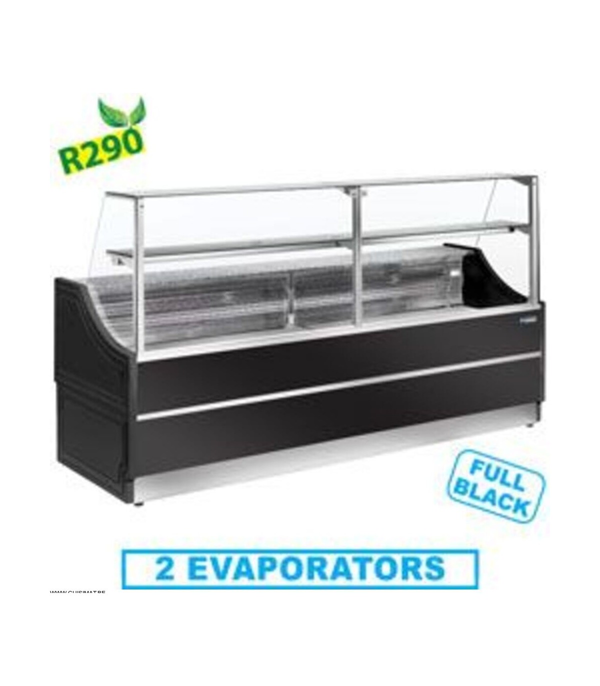 COMPTOIR-VITRINE REFRIGERE AVEC RESERVE 250CM DIAMOND dans COMPTOIR