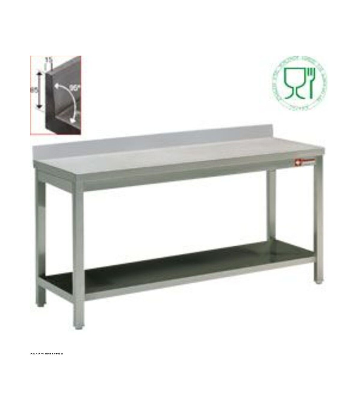 TABLE DE TRAVAIL AVEC DOSSERET 600MM SERIE 700MM DIAMOND dans TABLES INOX