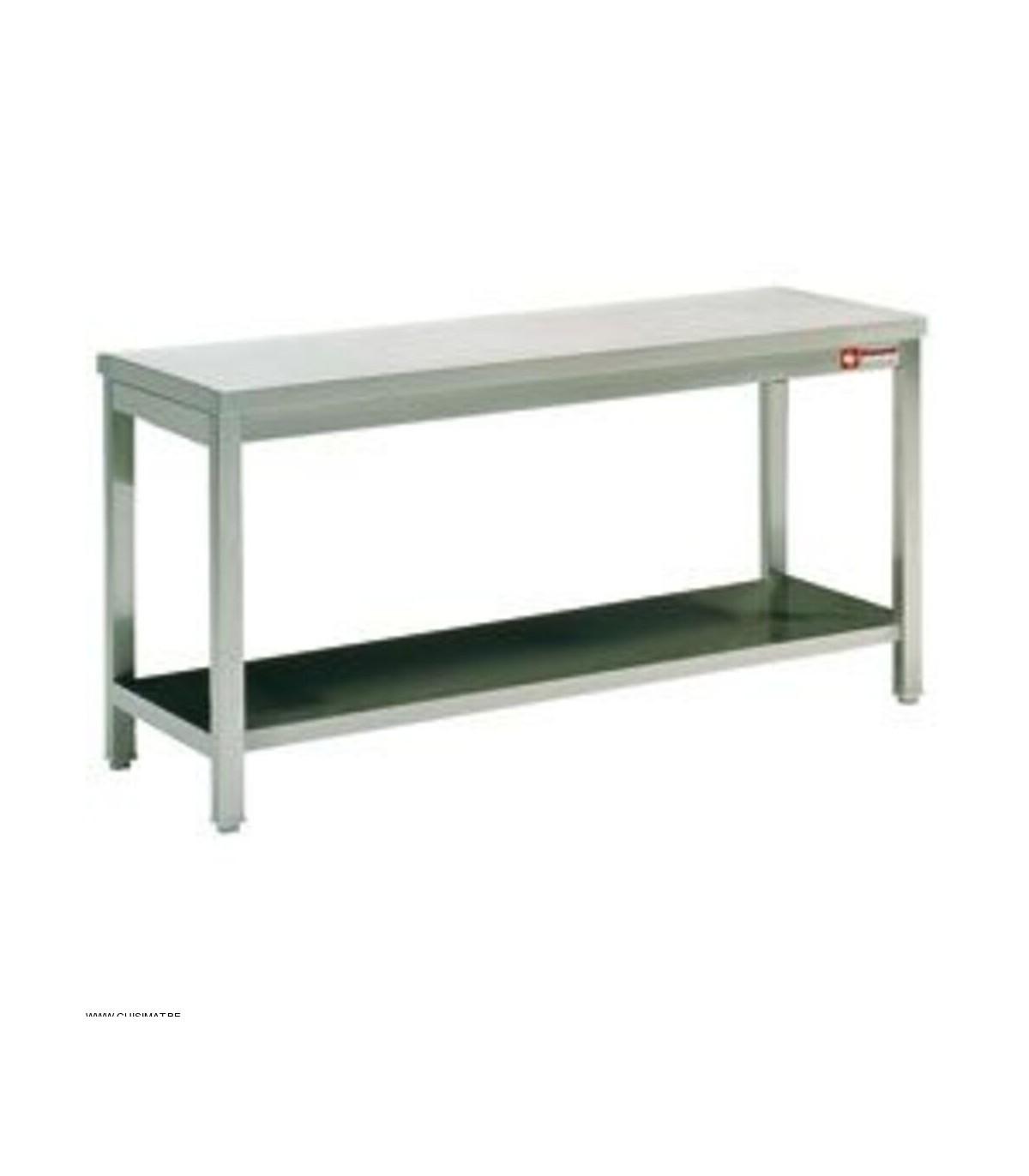 TABLE DE TRAVAIL AVEC SOUS TABLETTE 200CM DIAMOND dans TABLES INOX